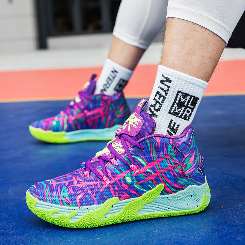 Three Ball, Third-generation Purple MB.03 Men's and Women's Indoor and Outdoor Shock-absorbing and Anti-slip Basketball Shoes