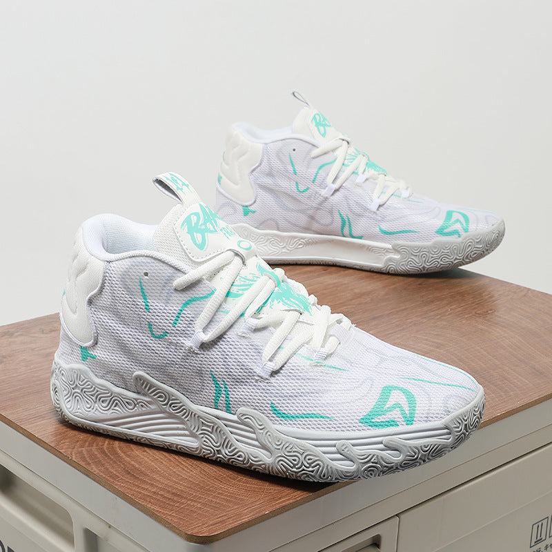 Three Ball, Third-generation Purple MB.03 Men's and Women's Indoor and Outdoor Shock-absorbing and Anti-slip Basketball Shoes
