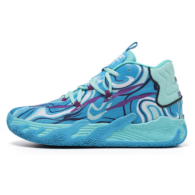 Three Ball, Third-generation Purple MB.03 Men's and Women's Indoor and Outdoor Shock-absorbing and Anti-slip Basketball Shoes