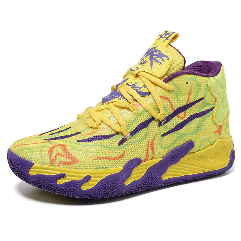 Three Ball, Third-generation Purple MB.03 Men's and Women's Indoor and Outdoor Shock-absorbing and Anti-slip Basketball Shoes