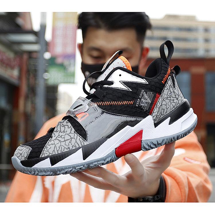 Unisex Breathable Soft High Top Basketball Shoes, Outdoor Rainbow Basketball Shoes