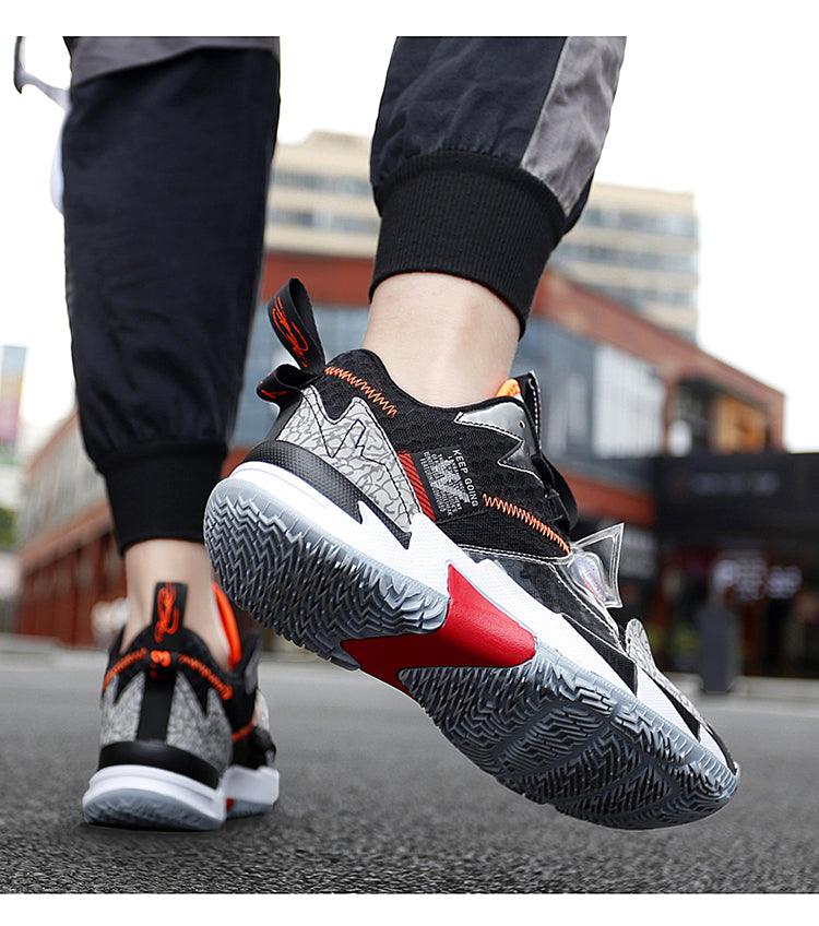 Unisex Breathable Soft High Top Basketball Shoes, Outdoor Rainbow Basketball Shoes
